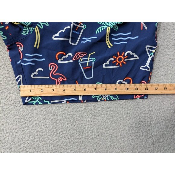 Chubbies Swim Trunks XL Neon Lights Flamingos Shorts 5.5 Tropical Beach Liner - Picture 11 of 14